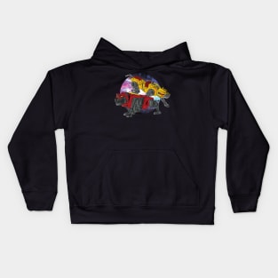 Big Colorful  Cats Kids Hoodie